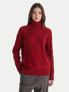 Tommy Hilfiger Golf WW0WW46791 Czerwony Regular Fit