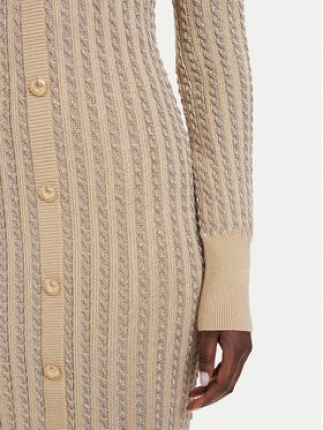 Guess Sukienka dzianinowa W5RK09 Z3KT0 Beżowy Bodycon Fit