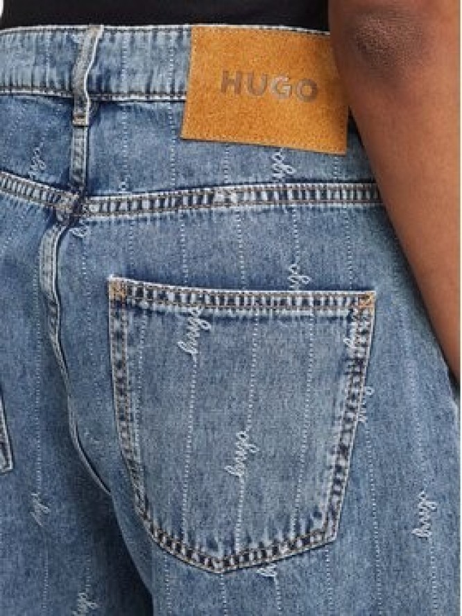 HUGO Jeansy 50567343 Niebieski Straight Leg