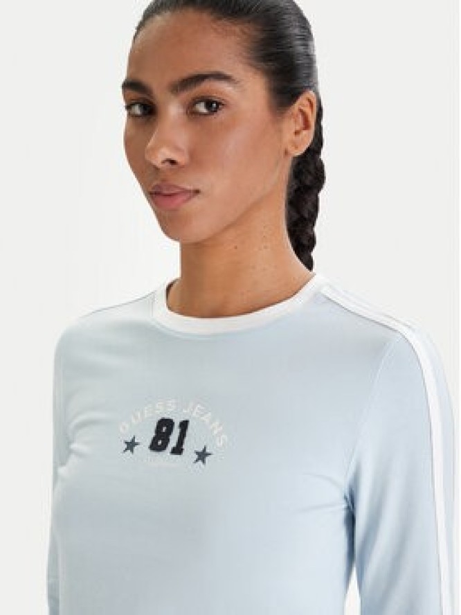 Guess Jeans Bluzka W6RI17 J1314 Błękitny Regular Fit