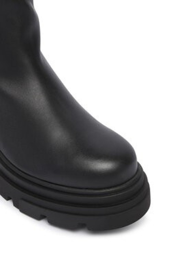 Tommy Hilfiger Botki Leather Chunky Th Buckled Boot FW0FW09549 Czarny
