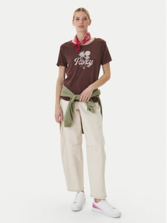 Roxy Jeansy Cloudbreak Mid Sandbar ERJDP03324 Écru Barrel Fit