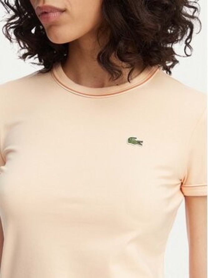 Lacoste T-Shirt TF5289 Pomarańczowy jasny Regular Fit