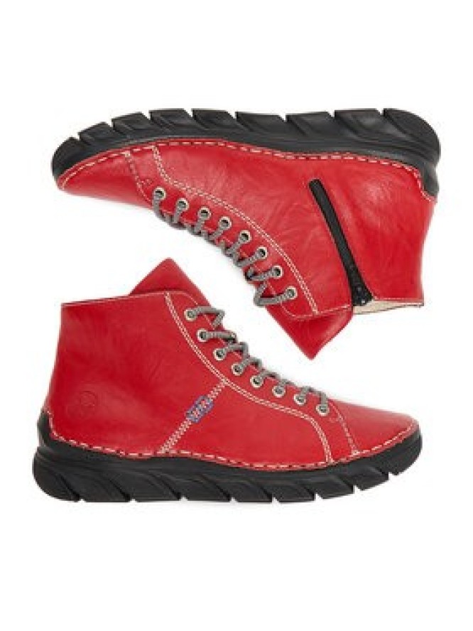 Rieker Trzewiki 55020-33 Czerwony