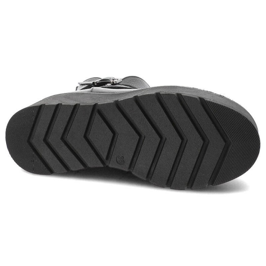 Czarne Botki Armodo Damskie Buty Ze Skóry Naturalnej