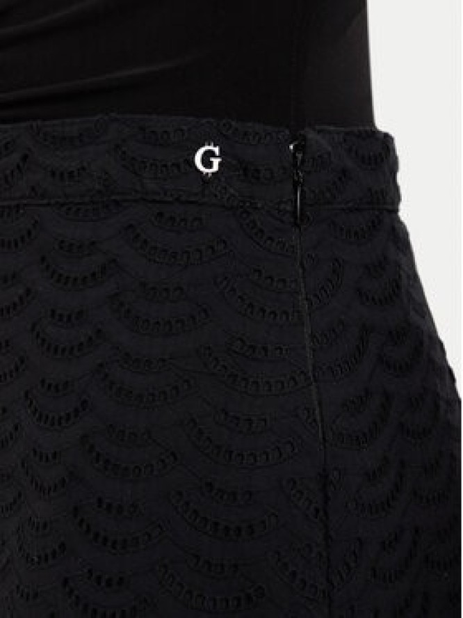 Guess Spódnica midi W6GD40 W1882 Czarny Regular Fit