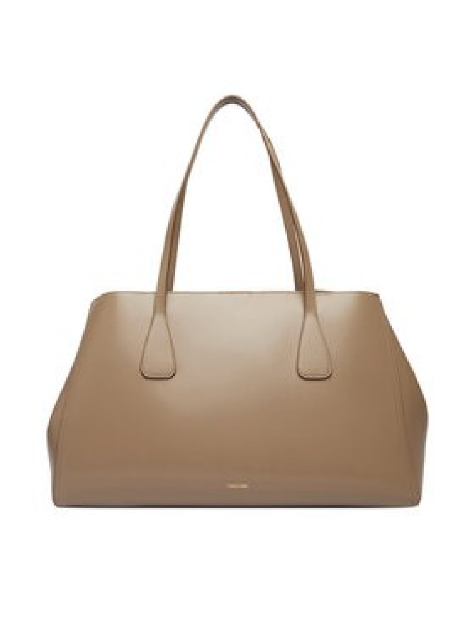 Calvin Klein Torebka Ck Snap Large Tote LV04F3502G Beżowy