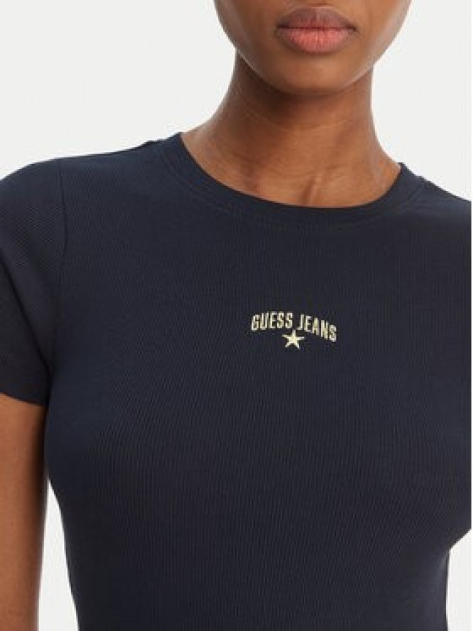 Guess Jeans T-Shirt W6GPZ3 KA0H1 Granatowy Slim Fit