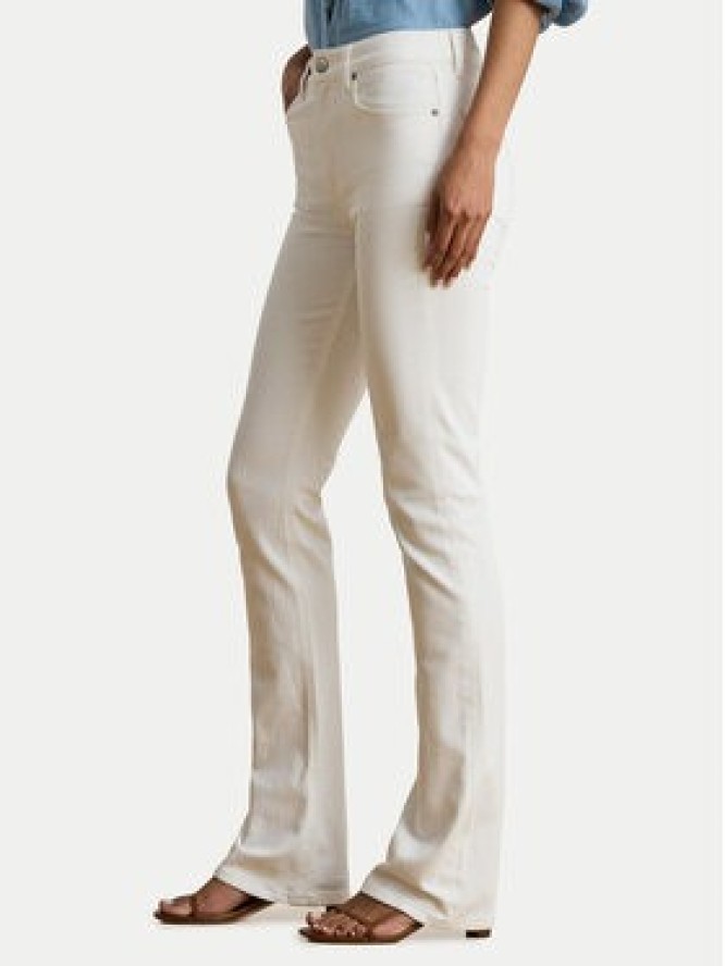 LAUREN RALPH LAUREN Jeansy 200926081001 Biały Bootcut Fit