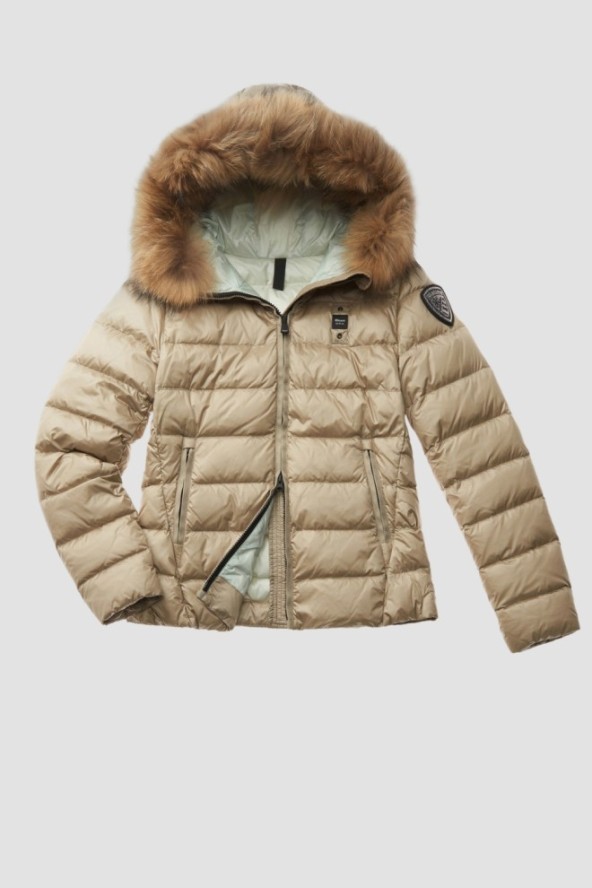 BLAUER Beżowa damska kurtka Arcadia Short Jackets, Rozmiar S