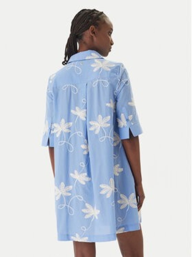 LOLA CASADEMUNT Sukienka koszulowa LS2616135 Niebieski Relaxed Fit