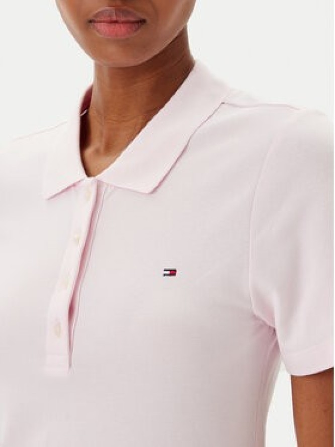 Tommy Hilfiger Sukienka codzienna WW0WW43228 Różowy Slim Fit