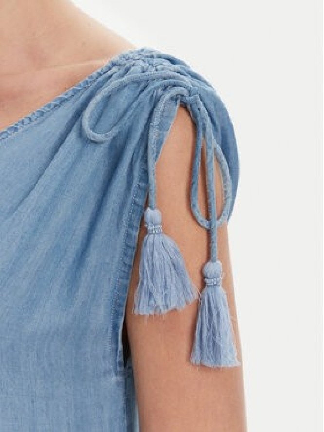 Pepe Jeans Sukienka codzienna Effie PL953664 Niebieski Loose Fit