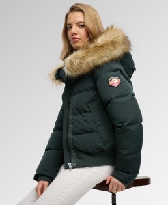 superdry Kurtka Everest Hooded Bomber – slim fit z recyklowanego poliestru
