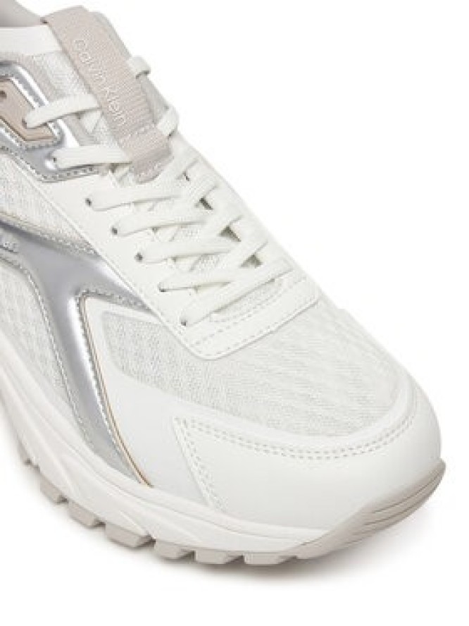 Calvin Klein Sneakersy Hike Run Ckstripe Mesh Met HW0HW03140 Biały
