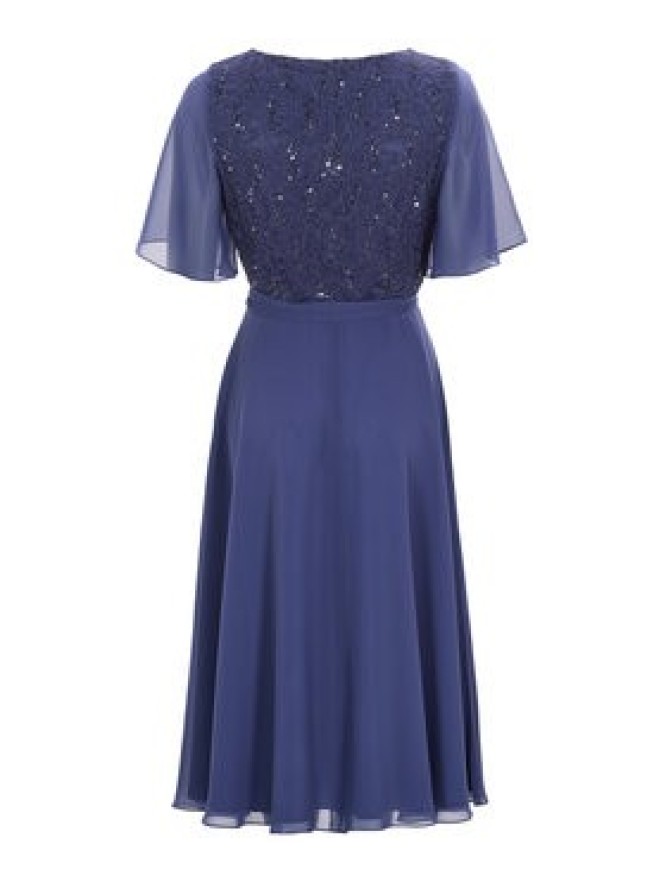 Swing Sukienka koktajlowa 5AI02500 Niebieski Regular Fit