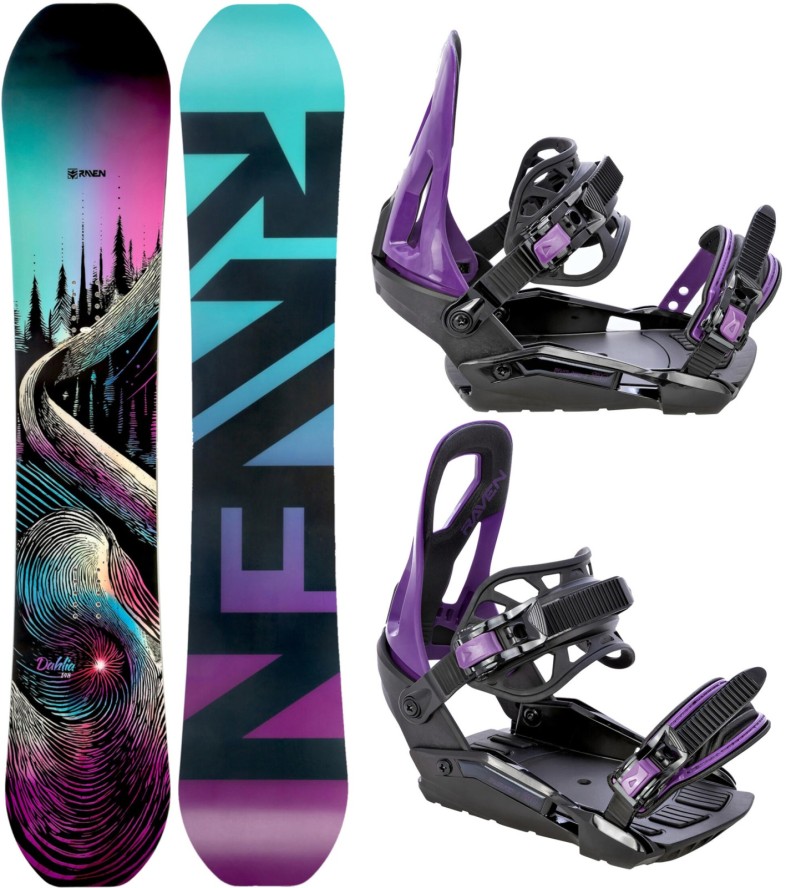 Zestaw Snowboard Raven Dahlia + Wiązania Raven S230