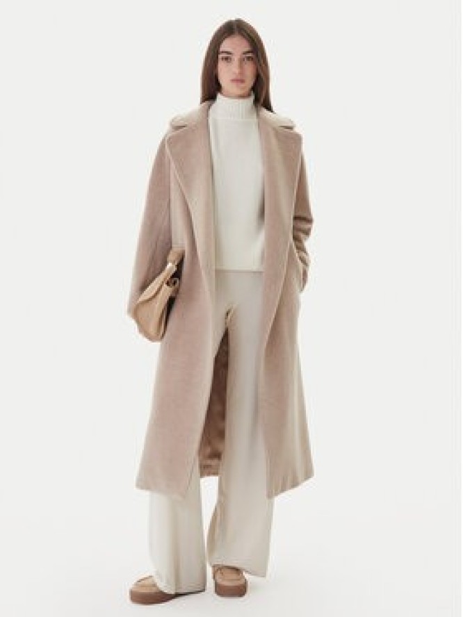 Weekend Max Mara Płaszcz wełniany Tempera 2525016082 Beżowy Regular Fit