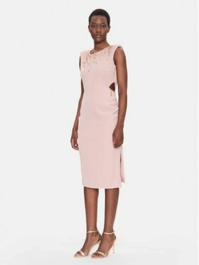 Fracomina Sukienka koktajlowa FQ25SD2004W47601 Różowy Slim Fit