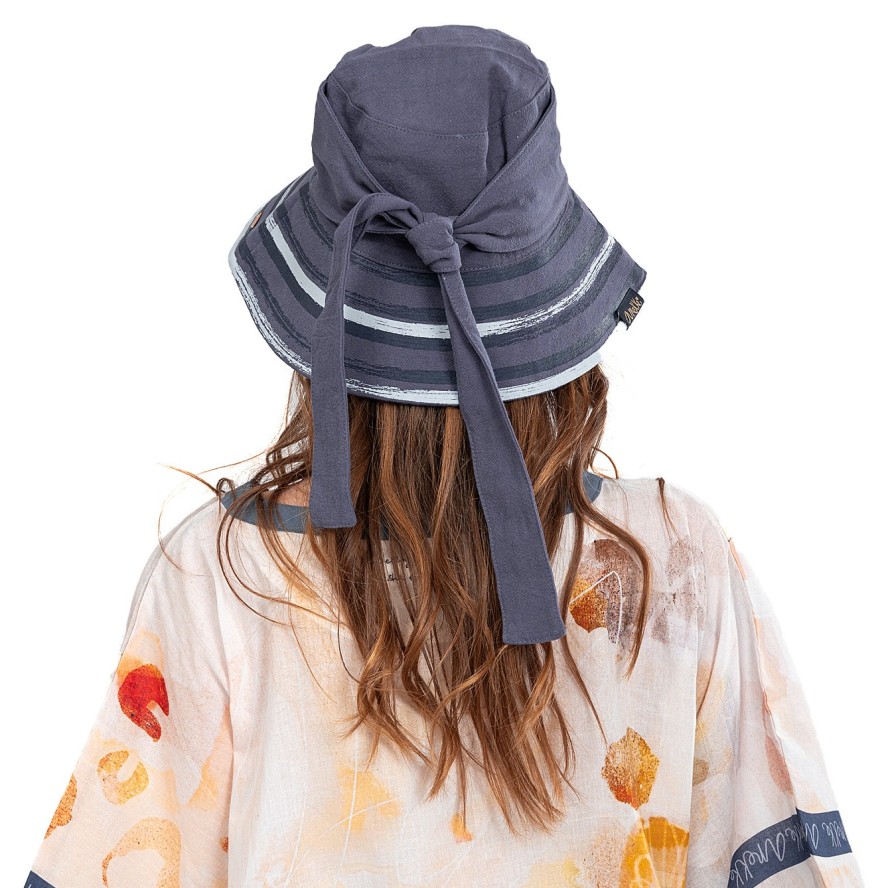 Granatowy Modny Kapelusz Damski Anekke