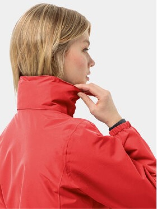Jack Wolfskin Kurtka przeciwdeszczowa Stormy Point 1111202 Czerwony Regular Fit