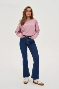 Jeansy dzwony granatowe