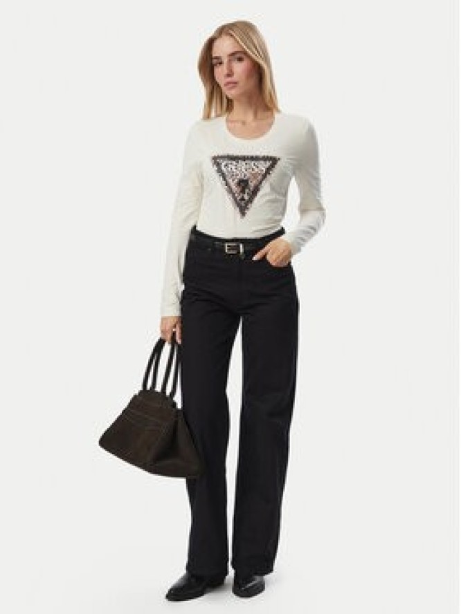 Guess Jeansy W6BA1A D2578 Czarny Wide Leg