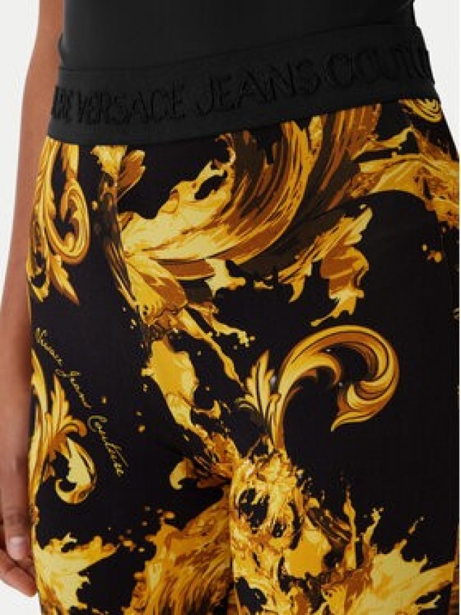 Versace Jeans Couture Legginsy 80HAC107 JS533 Czarny Flare Fit
