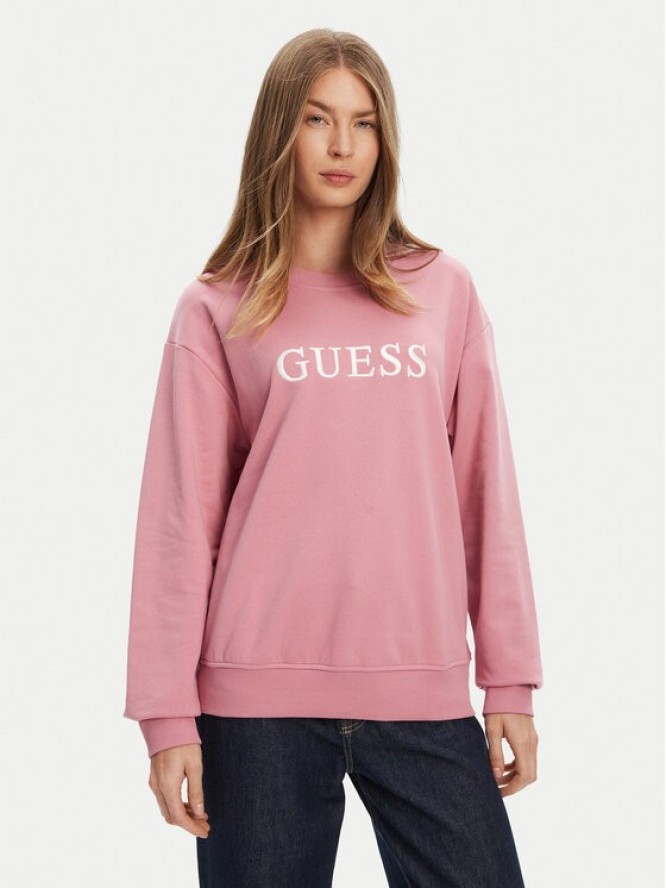 Guess Bluza O5RQ03 KCO31 Różowy Regular Fit