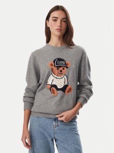 Guess Sweter W6BR84 Z1927 Szary Regular Fit