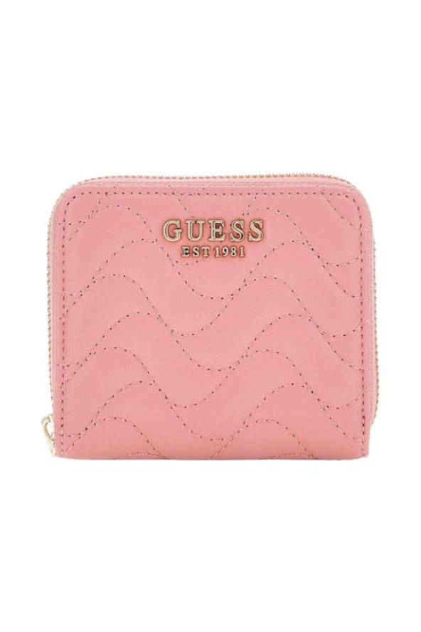 GUESS Różowy mały portfel damski Melisandra