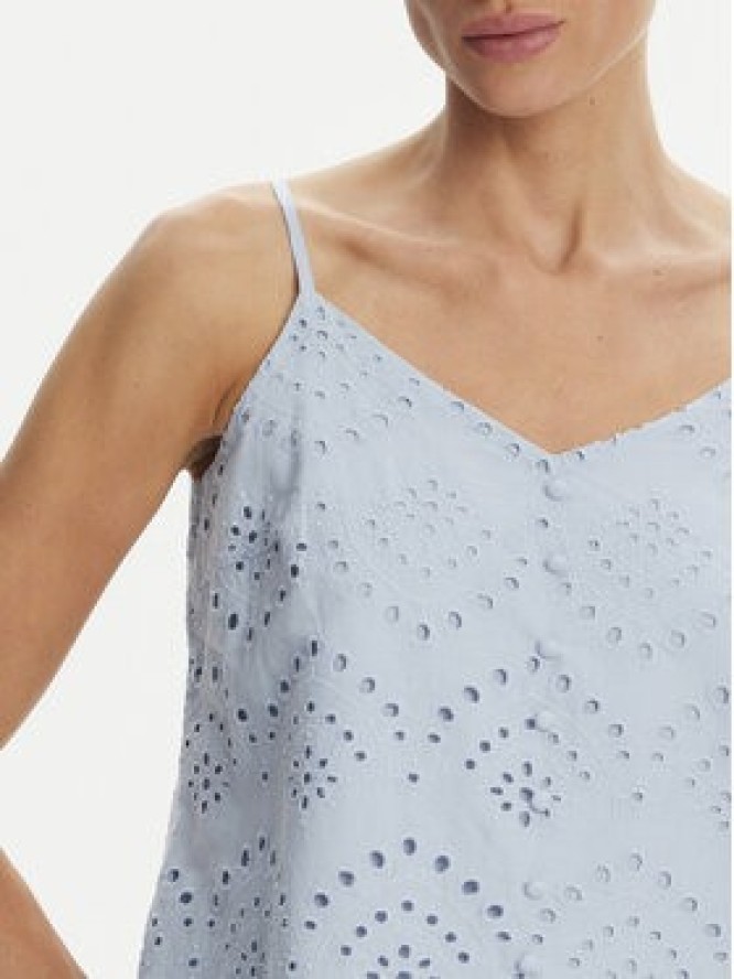 Pieces Top Vilde 17156563 Błękitny Regular Fit