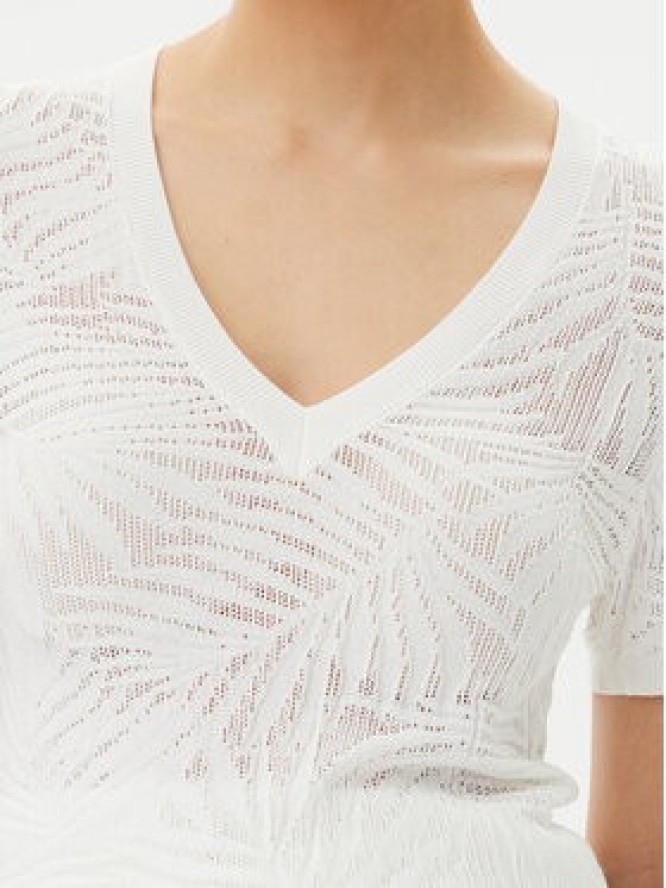 Morgan Sweter 251-MPALM Biały Regular Fit