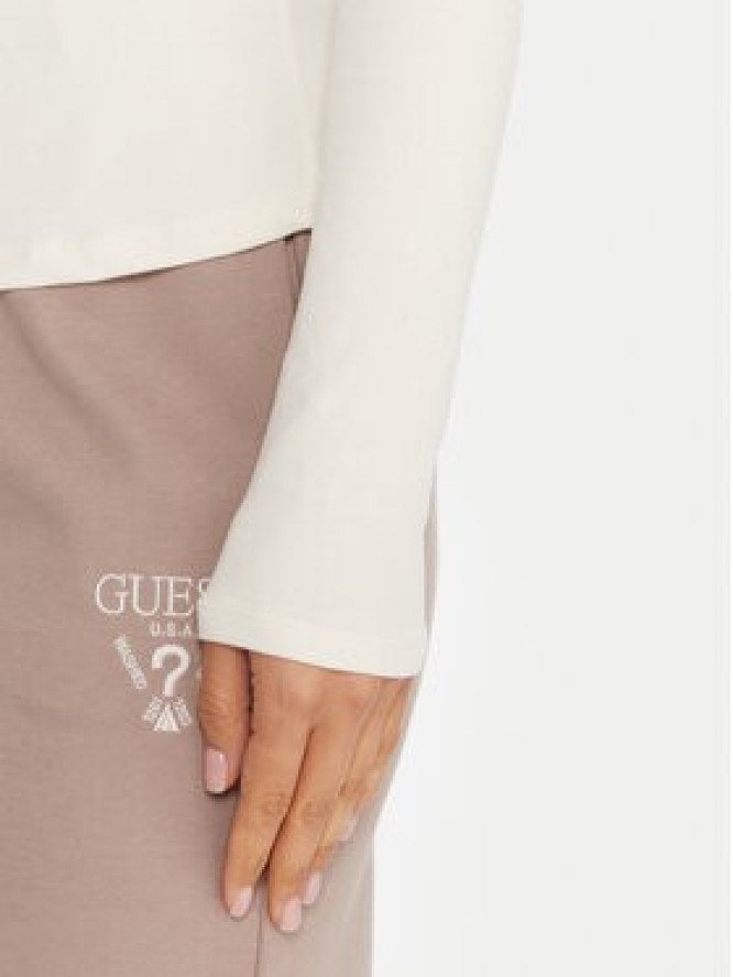 Guess Bluzka V5BP10 KCBF1 Écru Slim Fit