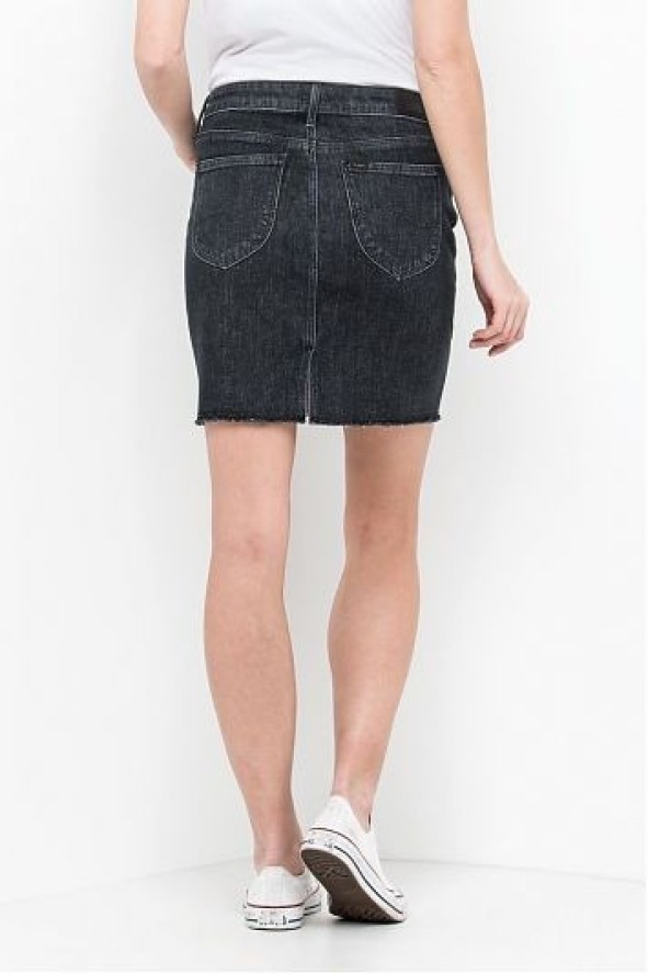 LEE Skirt AV DAMSKA SPÓDNICA JEANSOWA BLACK STONE L38JRGAV 112108233