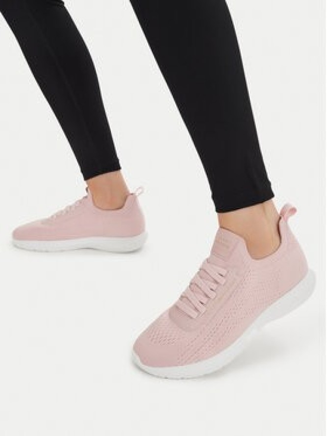 Tommy Hilfiger Sneakersy Th Knit Extralight Runner FW0FW09112 Beżowy jasny