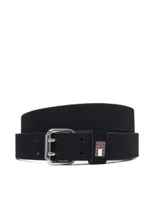 Tommy Jeans Pasek Tjw Square 3.0 Suede AW0AW19300 Czarny
