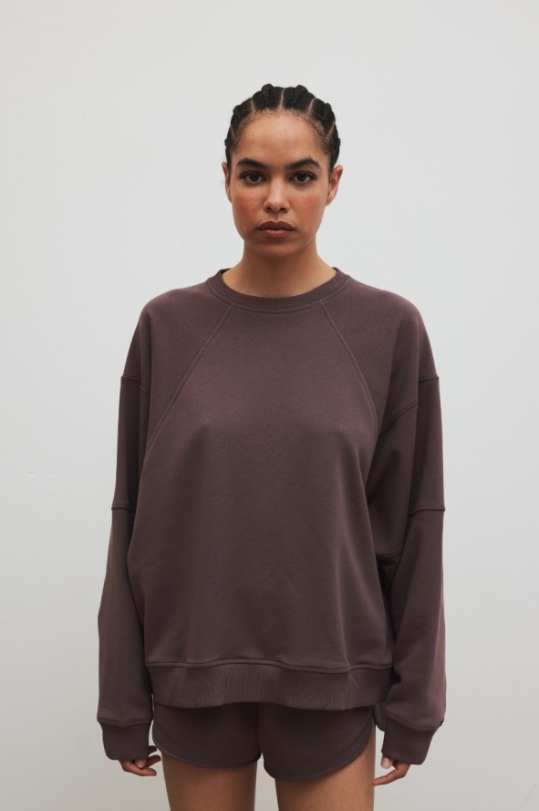Bluza damska z przeszyciami w kolorze PURPLE TAUPE - NORD-UNI