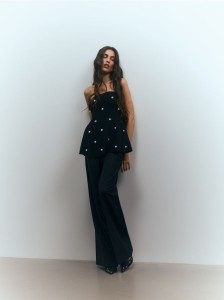 Spodnie z wełną - czarny