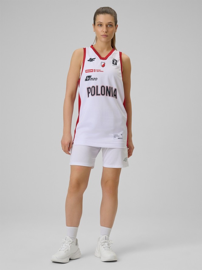 4F Koszulka meczowa replika domowa z sezonu 2025/26 damska 4F x Polonia Warszawa - biała 3XL