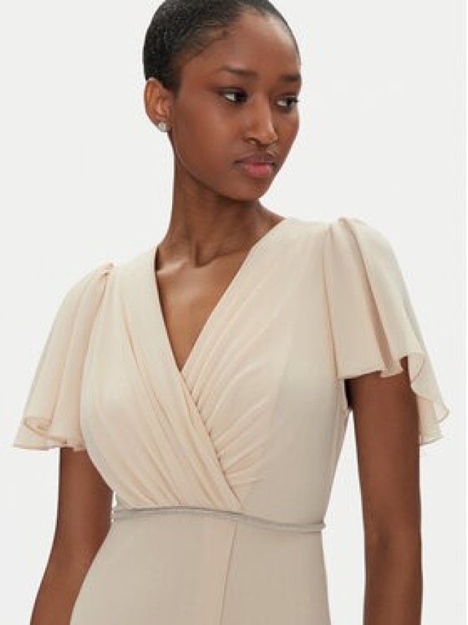 Rinascimento Sukienka wieczorowa CFC0122466003 Beżowy Regular Fit