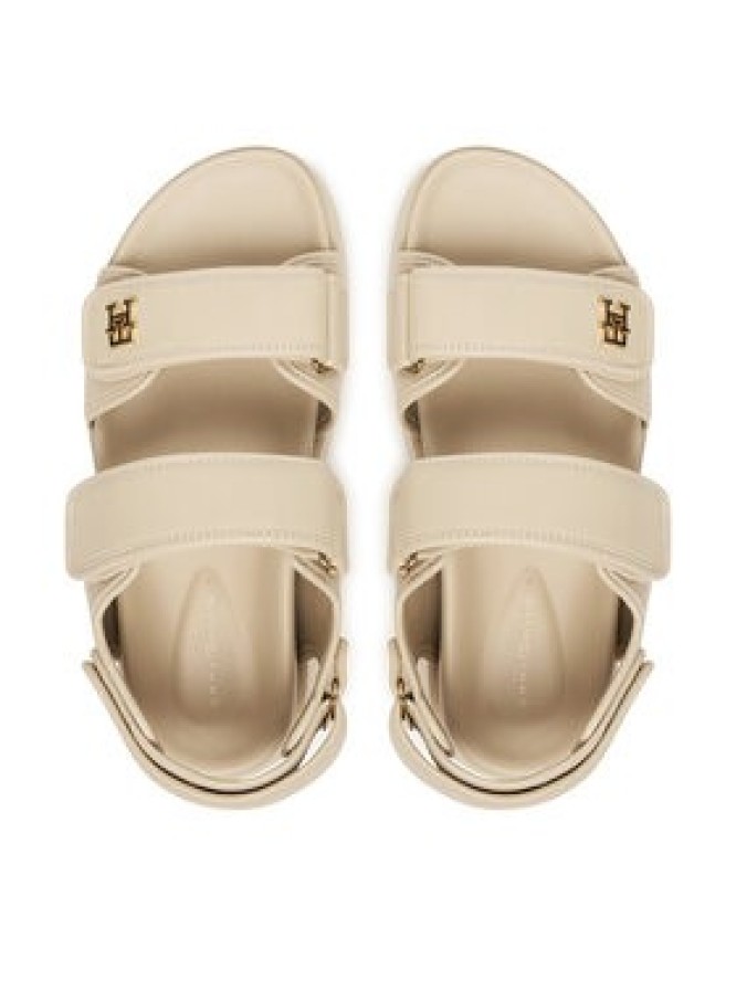 Tommy Hilfiger Sandały Leather Sporty Platform Sandal FW0FW09119 Beżowy