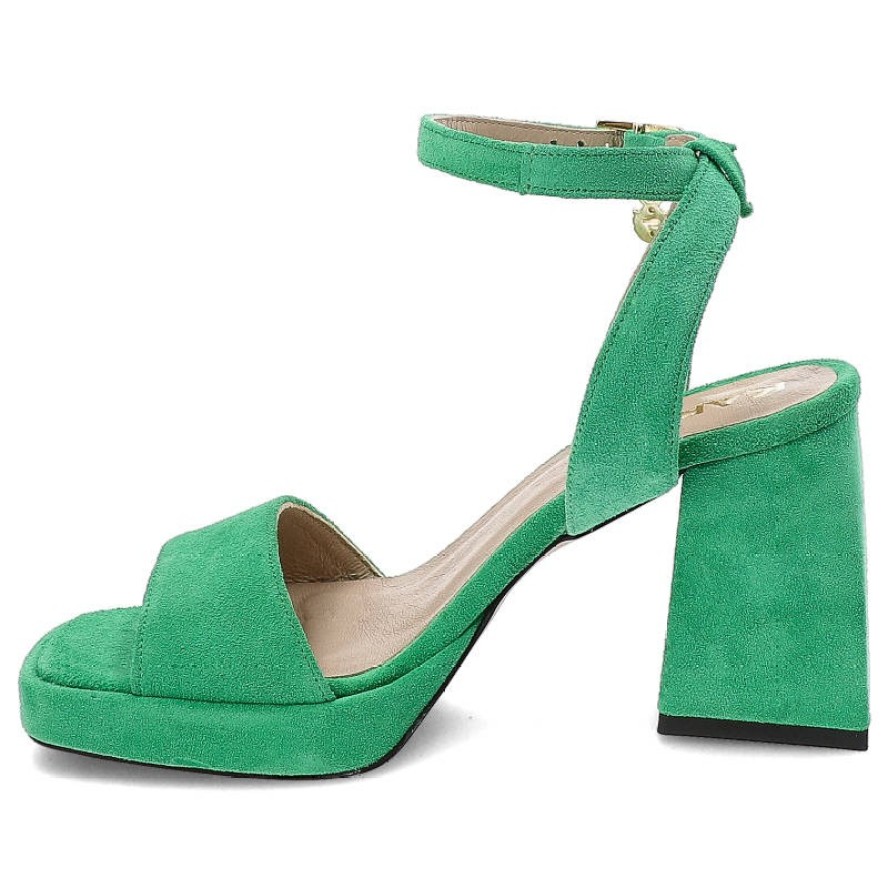 Zielone Sandały Karino Eleganckie Buty Na Obcasie