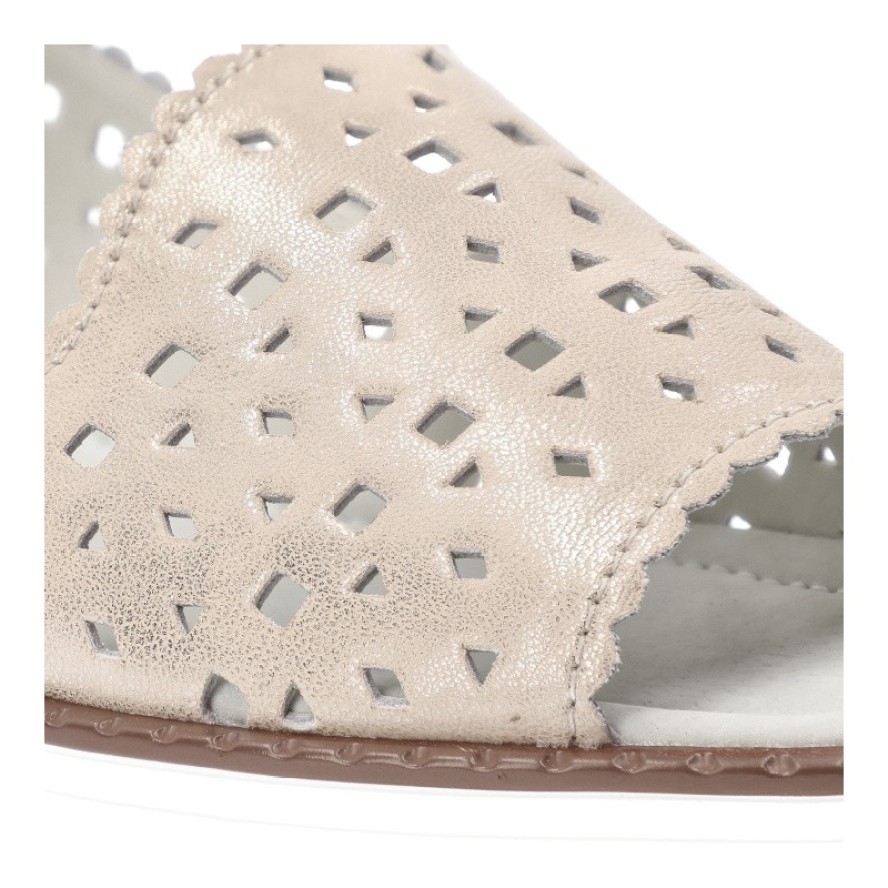 Beżowe Baleriny S.Barski Wsuwane Obuwie Damskie