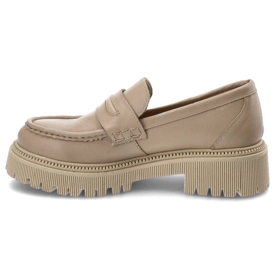 Beżowe Półbuty Nessi Wygodne Obuwie Damskie