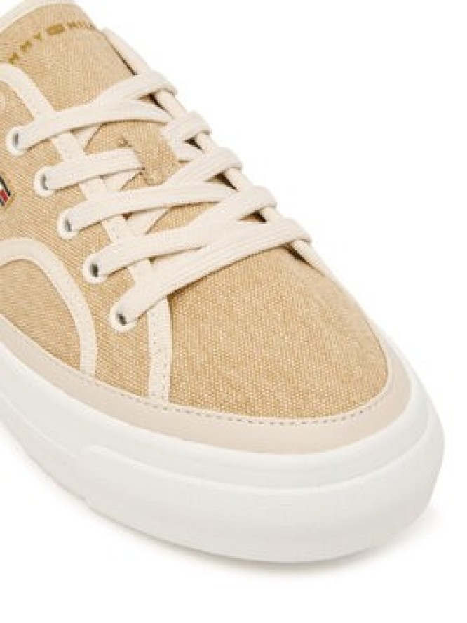 Tommy Hilfiger Tenisówki Platform Vulc Piping FW0FW09394 Żółty
