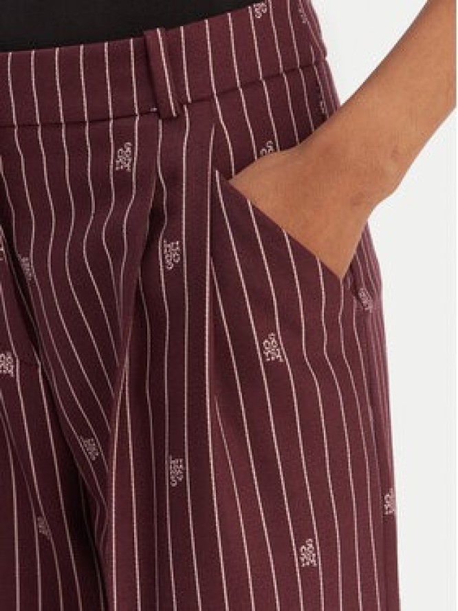 HUGO Spodnie materiałowe Haviri 50554419 Bordowy Relaxed Fit