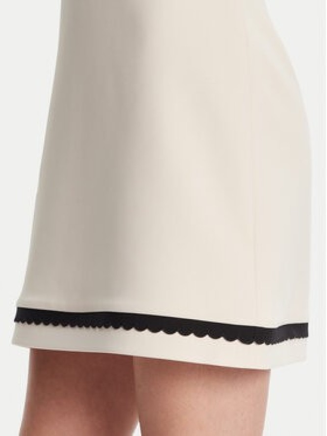 Elisabetta Franchi Sukienka koktajlowa AB70352E2 Beżowy Regular Fit