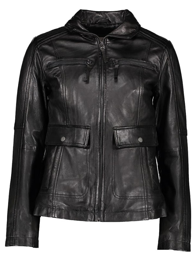 7eleven Skórzana kurtka w kolorze czarnym rozmiar: 38