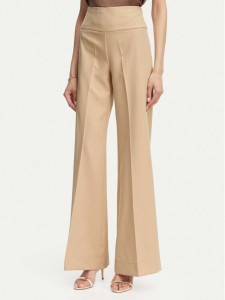 ACCESS FASHION Spodnie materiałowe 63-5022-135 Beżowy Flare Fit